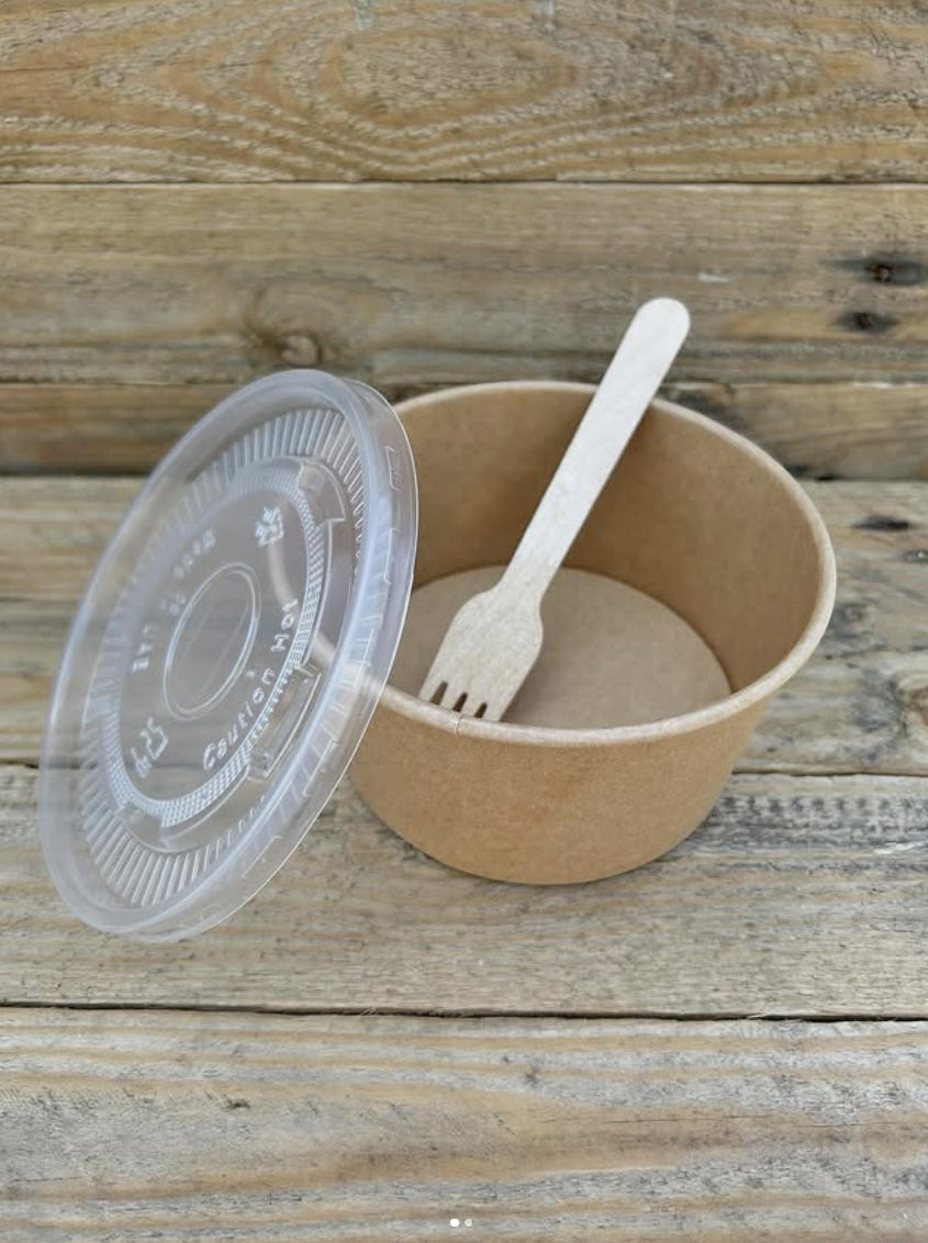 1000ml Kraft Bowls with Lids