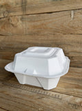 6" x 6" Bagasse Clamshell
