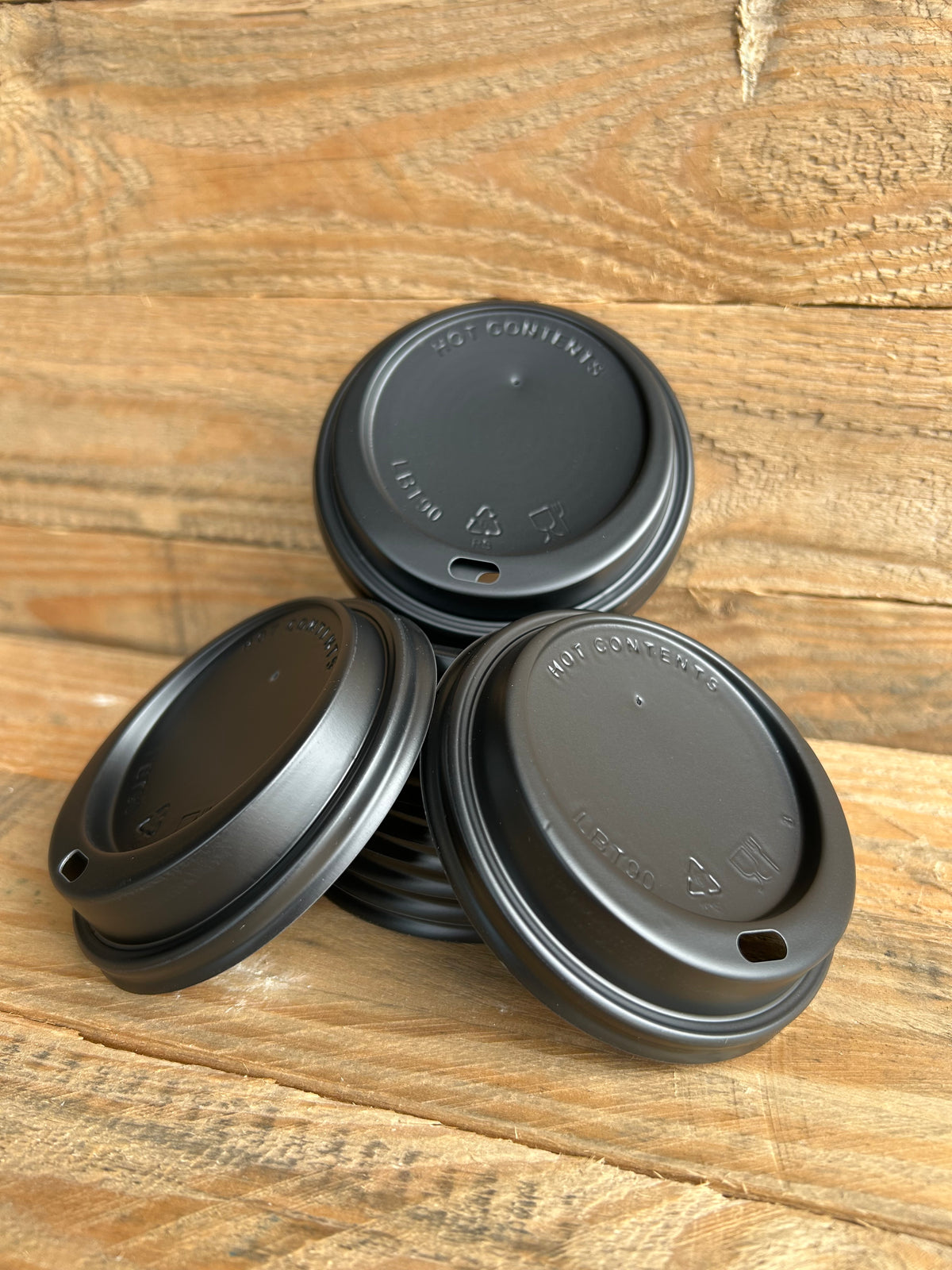 90mm Black Sip Lids